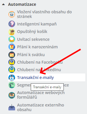 Email po události